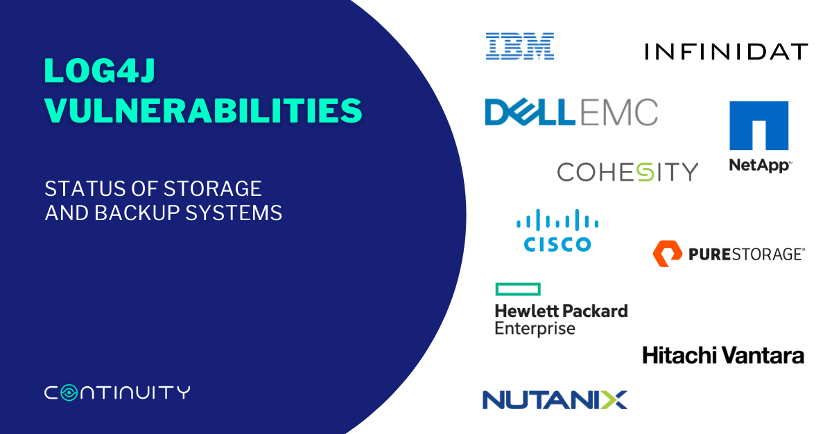 The Status of Storage and Backup systems related to the Log4J ...